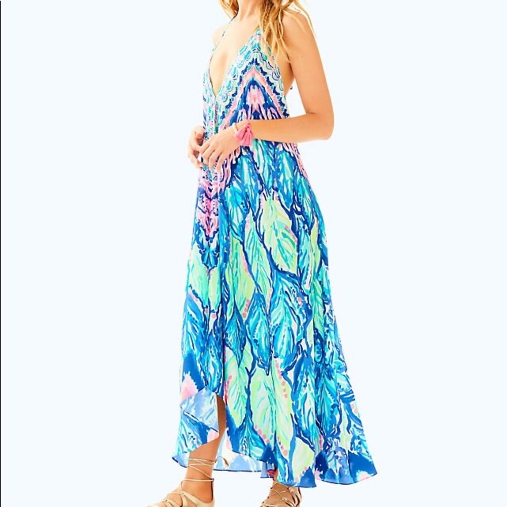 ISO Lilly Pulitzer Fayette Maxi Hidden in Leaves